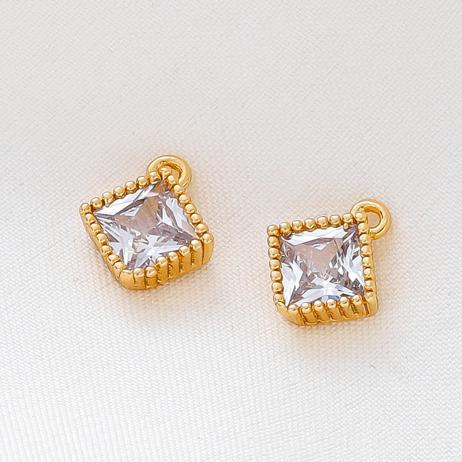 St. kunkka 6 ชิ้น 18K สี Retention ทองแท้เพชรจี้เครื่องประดับแฟชั่นสําหรับ diy เครื่องประดับสร้อยคอจ