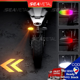 SEAMETAL New Style Motorcycle LED Turn Signal Light Color Projection Lamp Flowing Flash Indicator