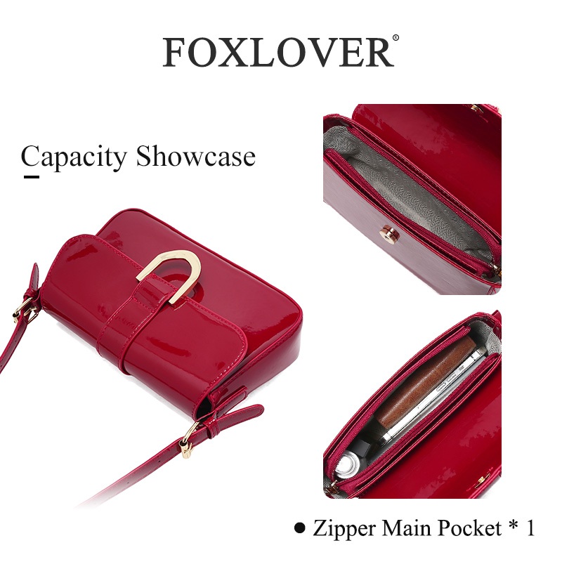 FOXLOVER Shoulder Bag กระเป๋าสะพายสําหรับผู้หญิง กระเป๋าโทรศัพท์มือถือ กระเป๋าสะพายไหล่ หนัง PU