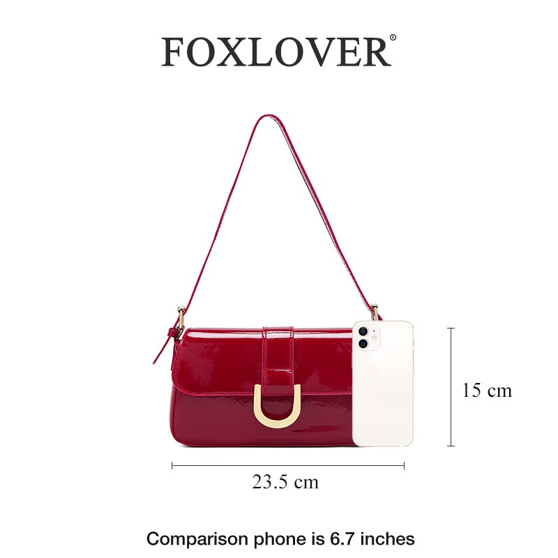 FOXLOVER Shoulder Bag กระเป๋าสะพายสําหรับผู้หญิง กระเป๋าโทรศัพท์มือถือ กระเป๋าสะพายไหล่ หนัง PU