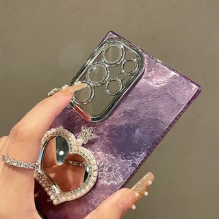 SAMSUNG ใหม่กระจกเครื่องสําอางข้อความเคสโทรศัพท์ที่กําหนดเอง เหมาะสําหรับ Samsung Galaxy S26/S25/S24/S23