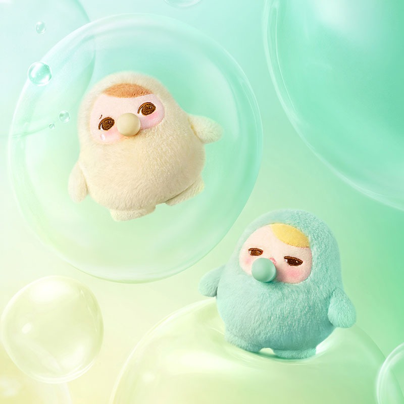 POPMART PUCKY Bean Bubble Series-กล่องปริศนาจี้ตุ๊กตา