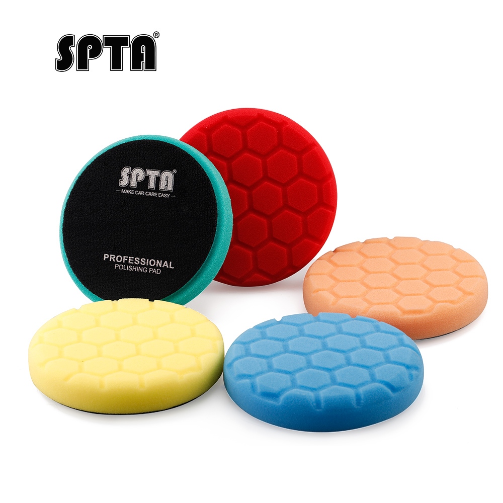 SPTA 3 นิ้ว/5 นิ้ว/6 นิ้ว/7 นิ้วแผ่นขัด Buffing Pads สําหรับรถยนต์ขัดลบรอยขีดข่วนขัดและแว็กซ์