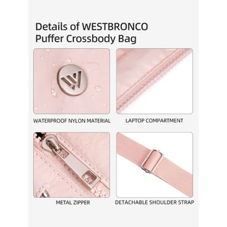 WESTBRONCOรุ่นTote (โทสต์) [ขนาดใหญ่พิเศษ] กระเป๋าถือสะพายไหล่ผู้หญิงผลิตจากผ้าไนลอน ขนาดใหญ่จุของได้เยอะ กระเป๋าใส่โน๊ตบุ๊คได้