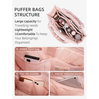 WESTBRONCOรุ่นTote (โทสต์) [ขนาดใหญ่พิเศษ] กระเป๋าถือสะพายไหล่ผู้หญิงผลิตจากผ้าไนลอน ขนาดใหญ่จุของได้เยอะ กระเป๋าใส่โน๊ตบุ๊คได้
