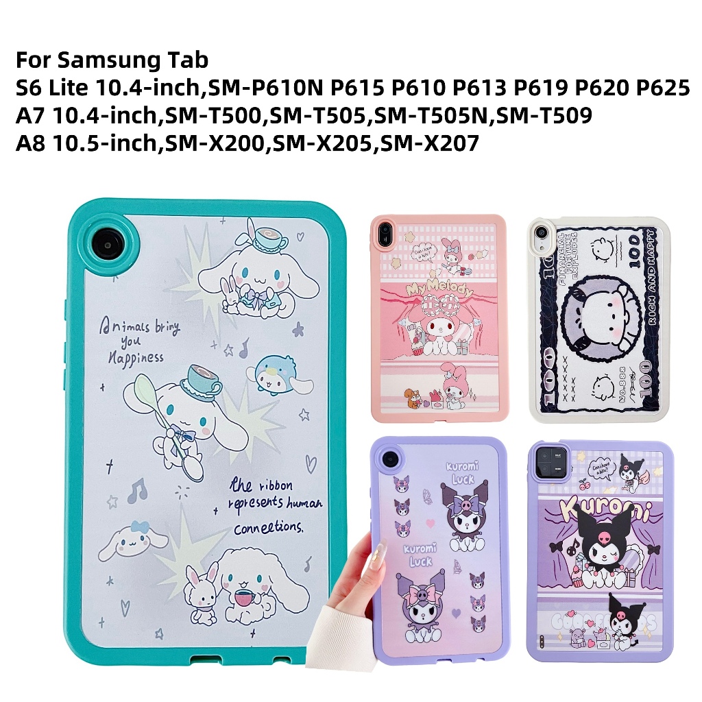 SAMSUNG สําหรับsamsung Galaxy Tab A8 10.5 (2021) SM-X200 X205 X207 T220 T225N Kuromiการ์ตูนกรณีA7 10