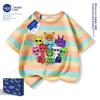【48 ชั่วโมงจัดส่ง】NASA กางเกงขาสั้นเด็กผู้ชายสีสันสดใส ลายกล่องดนตรีสไตล์สปริงกี้ รุ่นใหม่ปี 2025 เหมาะสำหรับฤดูร้อน
