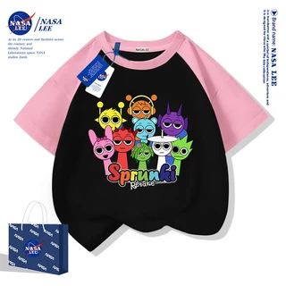 【48 ชั่วโมงจัดส่ง】NASA กางเกงขาสั้นเด็กผู้ชายสีสันสดใส ลายกล่องดนตรีสไตล์สปริงกี้ รุ่นใหม่ปี 2025 เหมาะสำหรับฤดูร้อน