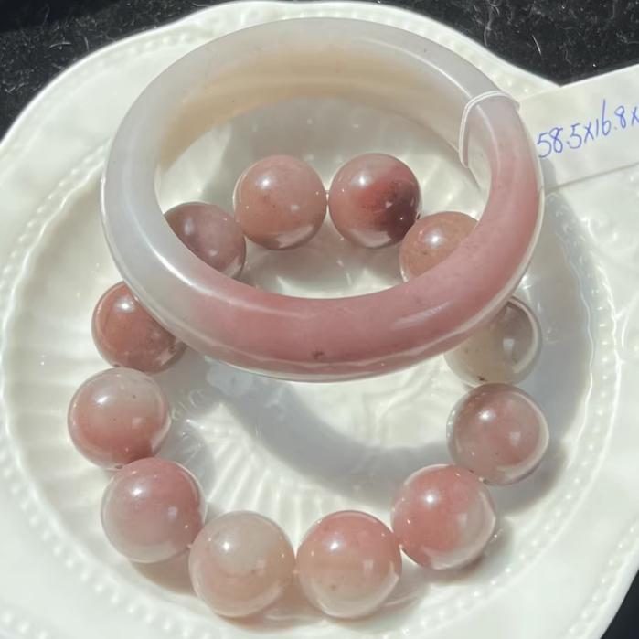 ยี่ห้อใหม่ 58.5 She Taicui Strawberry Sauce Pink Gradient สร้อยข้อมือสร้อยข้อมือชุด