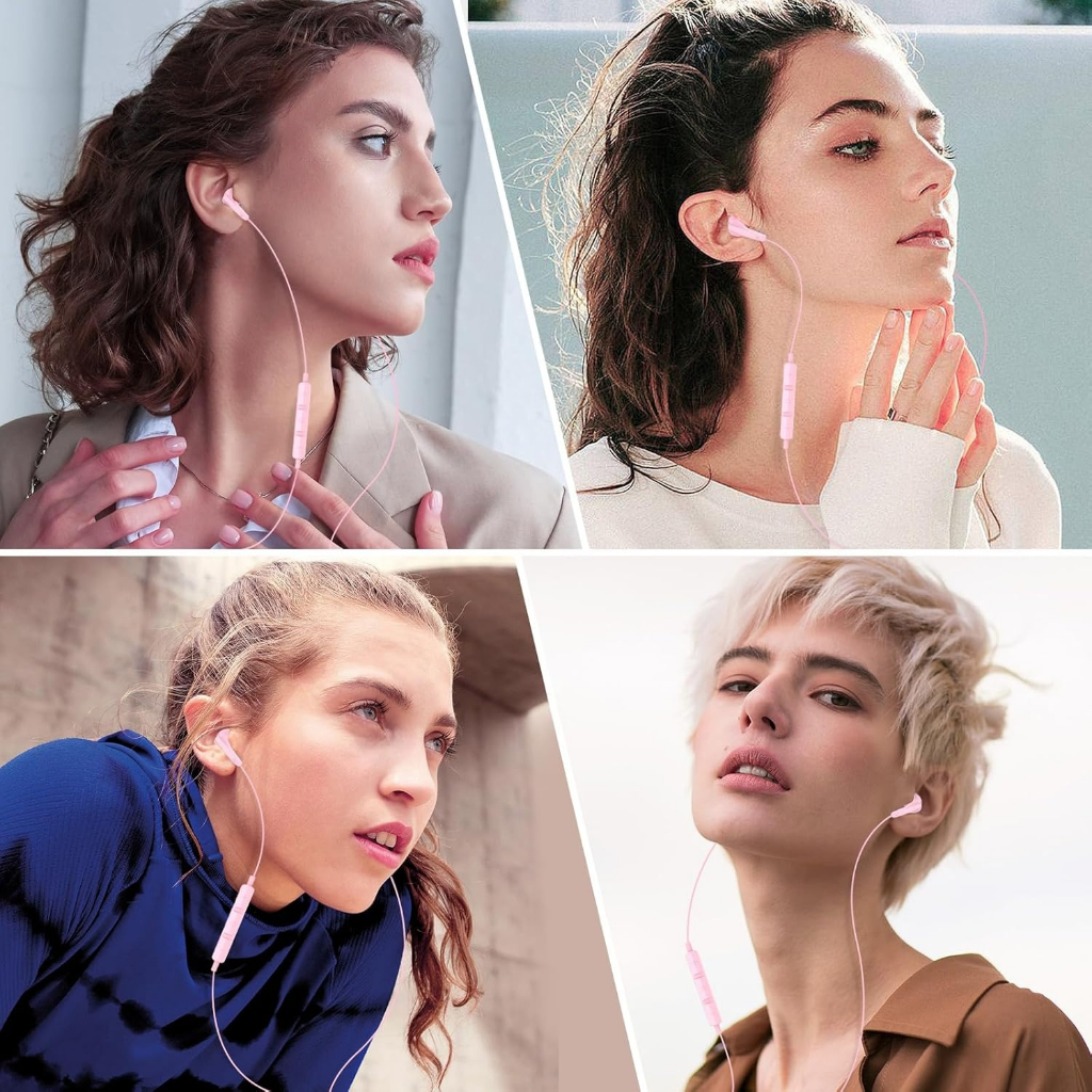 Newmsnr 9D Super Bass หูฟังหูฟังชนิดใส่ในหู TYPE-C ไมโครโฟนในตัว DJ หูฟังลดเสียงรบกวนชุดหูฟังสําหรับเล่นเกมหูฟังกันน้ํา Sweatproof