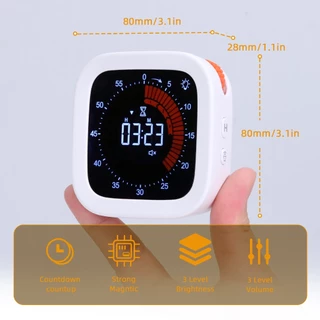 ตัวจับเวลาภาพแบบชาร์จไฟได้ 4 รุ่น 12 ชั่วโมงนับถอยหลังสําหรับเด็กครูทําอาหารเบเกอรี่