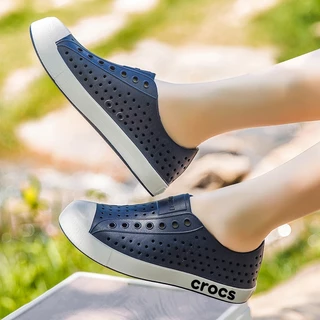 Jnbao Couple Hollow Sandals Mens Thick-Soled Hollow Design Beach Casual Shoes