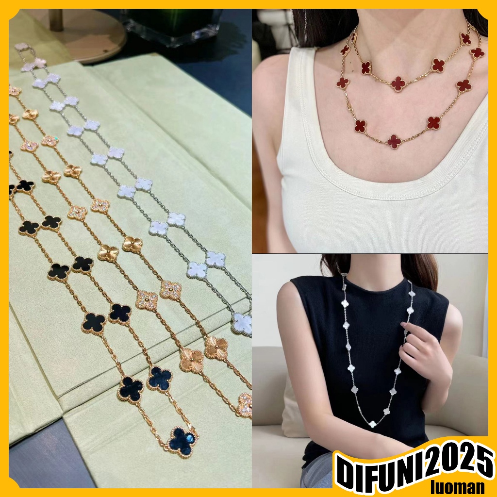 แฟชั่นfour-leaf clover 20 ดอกไม้สุภาพสตรีโซ่เสื้อกันหนาว