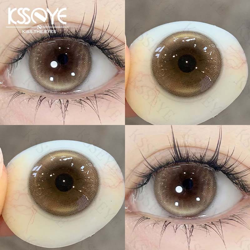 (COD)คอนแทคเลนส์ 2 ชิ้น KSSEYE Makeup Blue/Brown/grey softlens 6-12 เดือนใช้คอนแทคเลนส์ตาเครื่องสําอ