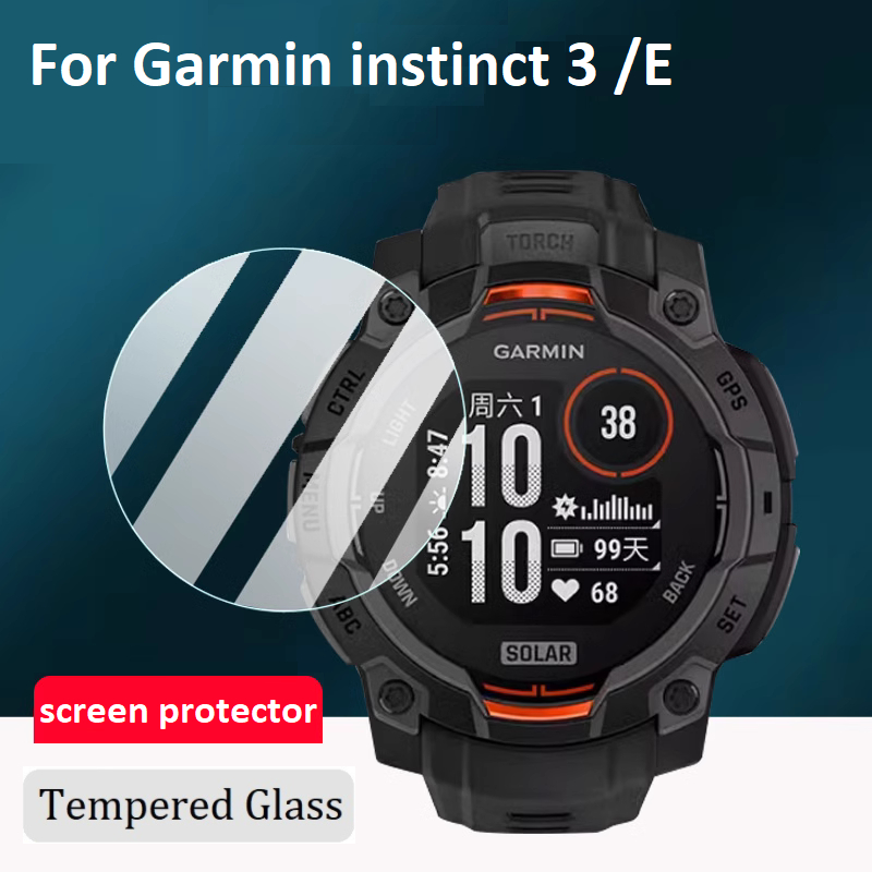 Tempered Glass Compatible For Garmin Instinct 3 ฟิล์ม Glass AMOLED/Solar ฟิล์ม Garmin Instinct E Tem