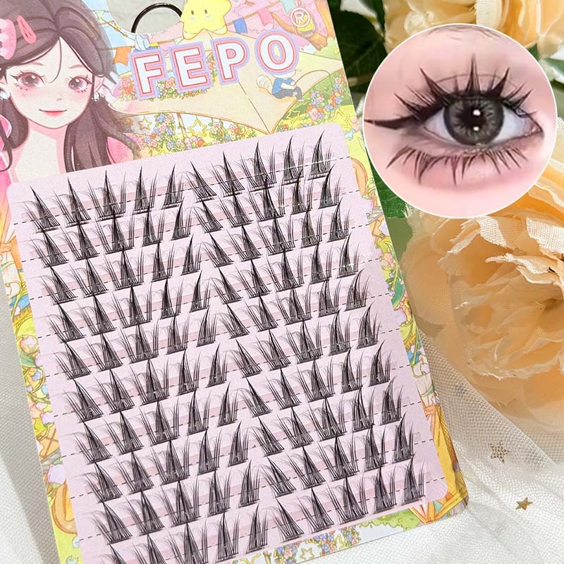 FEPO ขนตาปลอม 10 แถวที่สวมใส่สบายและมีน้ําหนัก 10 มม.-13 มม - รูปที่ 3