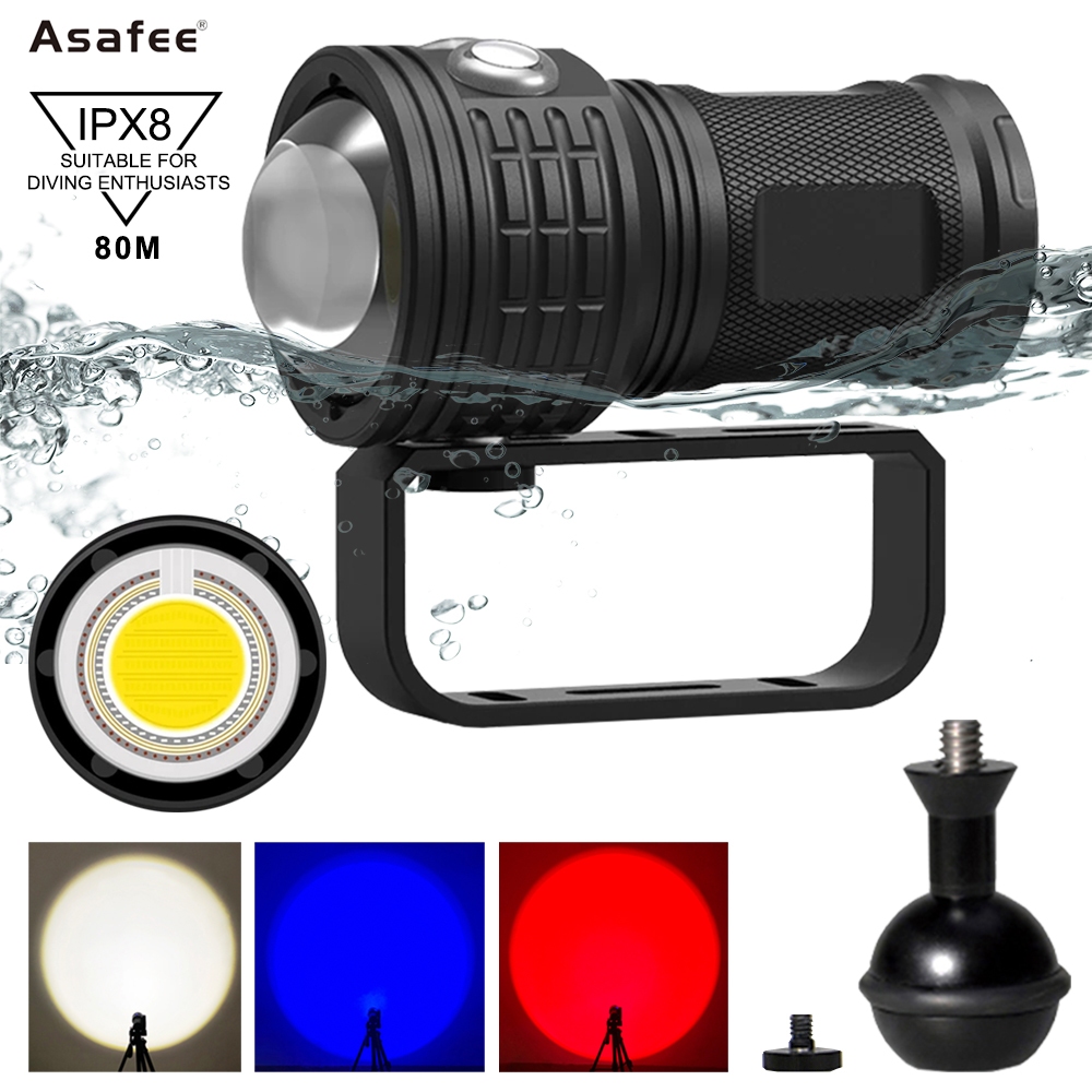 Asafee DRC01 โคมไฟ LED COB กันน้ํา สําหรับกล้องแอคชั่น