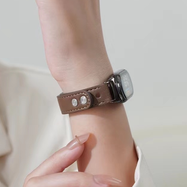 สายหนังสําหรับ เสี่ยวหมี่ ไมล์ วงดนตรี Xiaomi Mi Band 9 / 8 / 7 ไมล์ วงดนตรี 6 / 5 / 4 / 3 สายรัด หนังวัว เปลี่ยนสายรัดข้อมือ