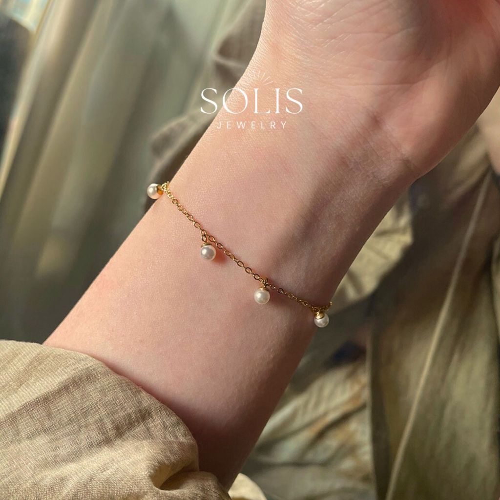 สร้อยข้อมือมุก Taseel ทนน้ำไม่ซีดจาง สไตล์แฟชั่นสำหรับผู้หญิง และเป็นของขวัญสำหรับเด็กผู้หญิง