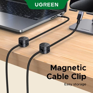 UGREEN No CableUGREEN Magnetic Cable Management Buckle 3 Pack วัสดุพลาสติกสีดํา