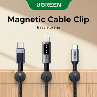 UGREEN No CableUGREEN Magnetic Cable Management Buckle 3 Pack วัสดุพลาสติกสีดํา