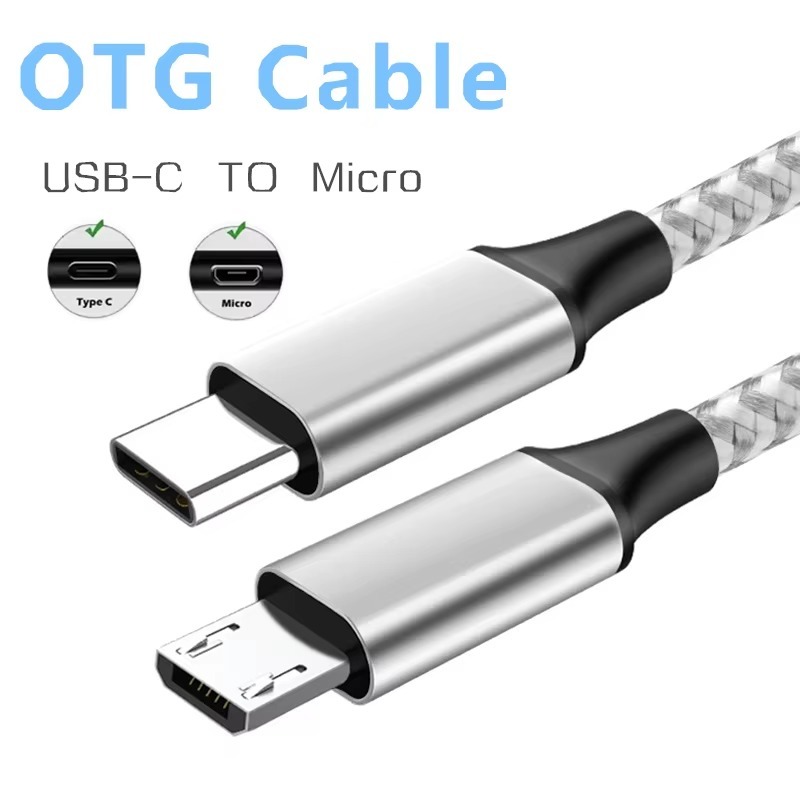 สาย USB C ถึง Micro B สําหรับ Samaung Huawei Xiaomi Meizu MacBook