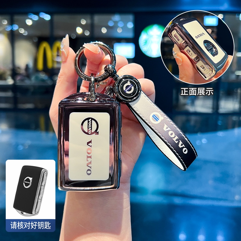 ฝาครอบกุญแจรถสําหรับ Volvo S60 S90 XC40 XC60 XC90 V60 V90 T6 T8
