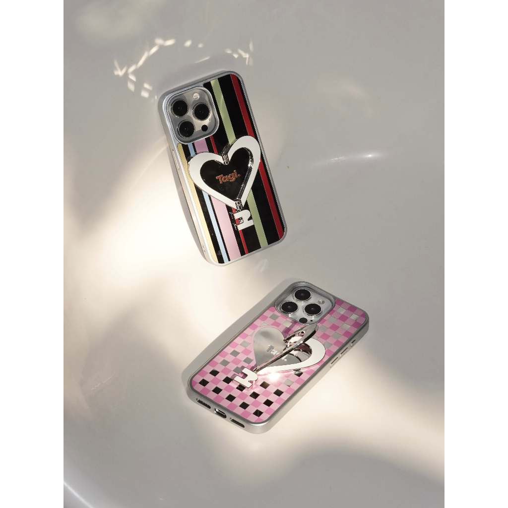 Tagi. เคสโทรศัพท์มือถือ แบบหนังรูปหัวใจพร้อมขายึดโลหะ เปลือกแข็ง เหมาะสำหรับ iPhone 15 16Pro/Pro Max - ภาพย่อย 4