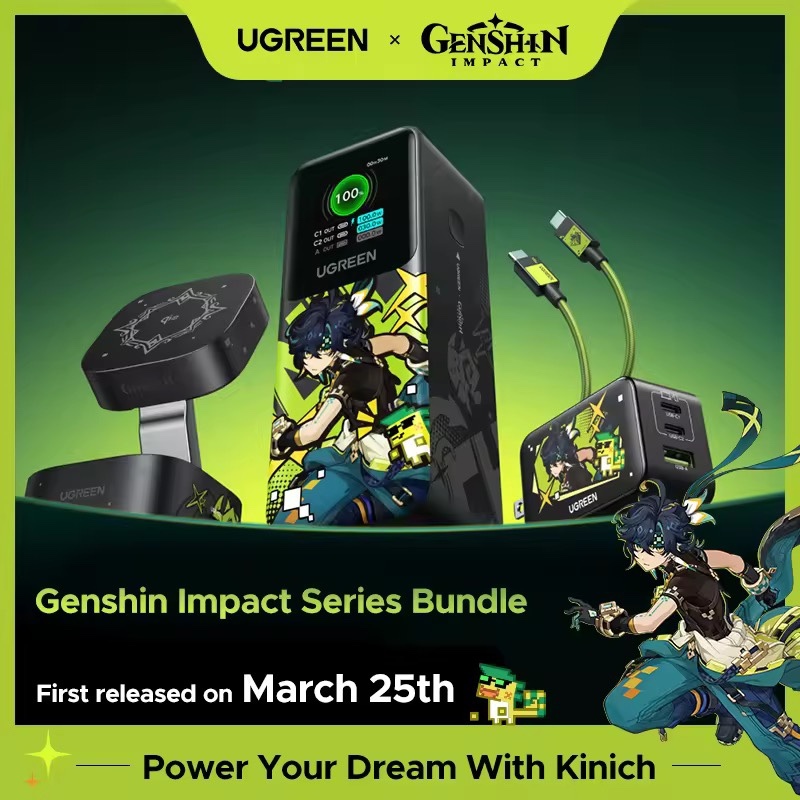 UGREEN × Genshin Impact Series Nexode พาวเวอร์แบงค์ลาย Genshin Impact Nexode หัวชาร์จลาย Genshin Imp