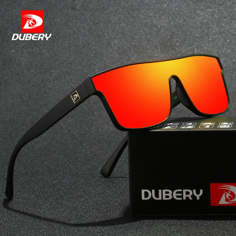 Dubery Square Mirror UV400 แว่นกันแดดผู้ชายดีไซน์ใหม่ฤดูร้อนวินเทจ