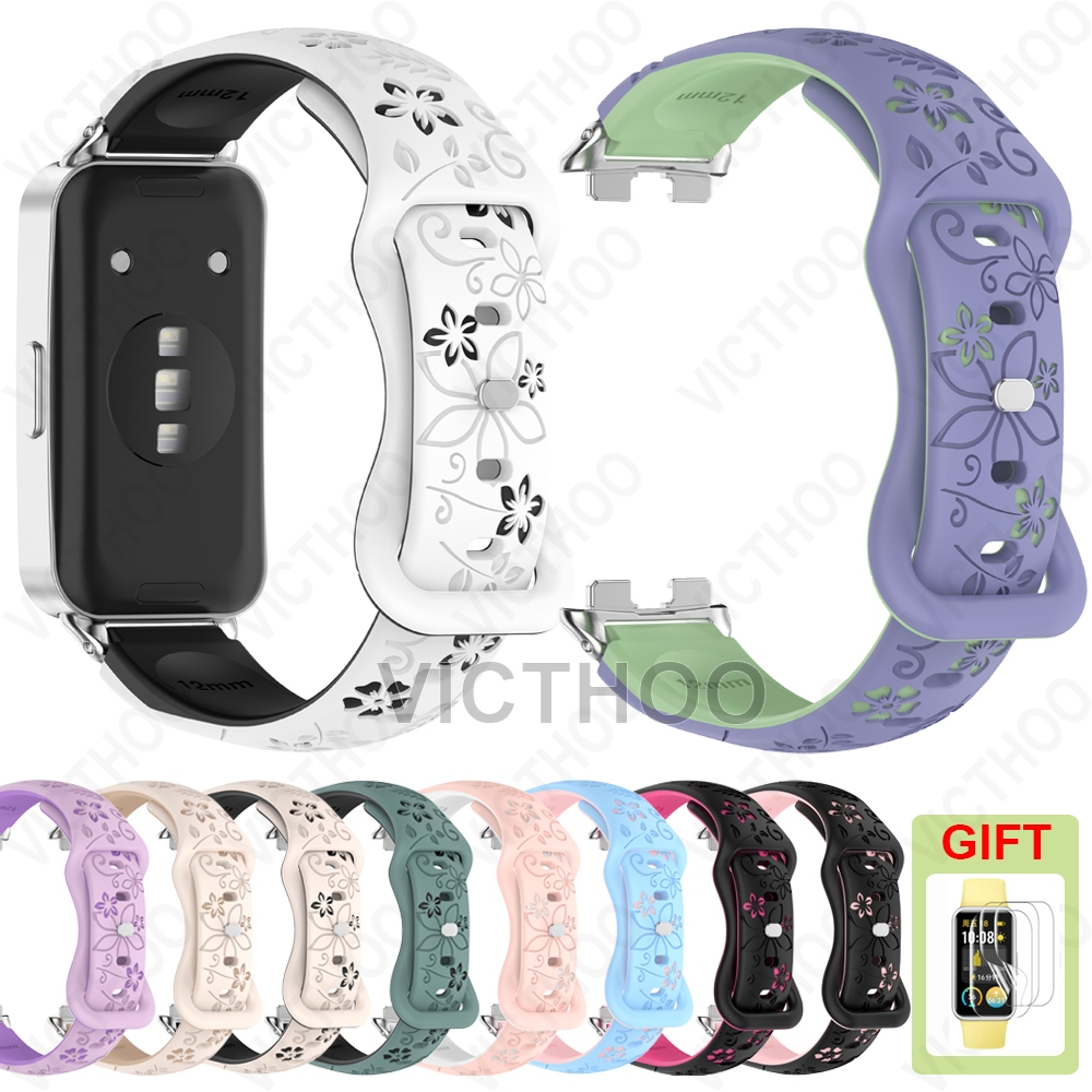 สายรัดข้อมือกีฬาซิลิโคนสำหรับ Huawei Band 11/11 pro/10/9/8/7/6