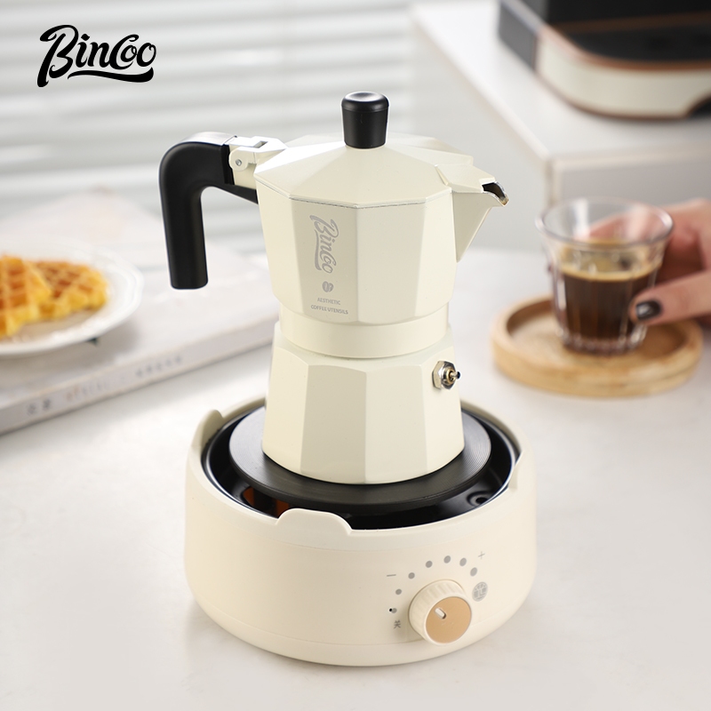 Bincoo Dual Valve Moka Pot เครื่องเอสเปรสโซขนาดเล็ก Pinuo Mocha Pot120ML