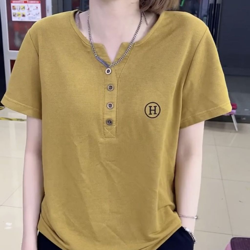 โอ เวอร์ไซส์ เสื้อผู้หญิงแขนสั้น ผู้หญิง เสื้อผู้หญิง รอบ โอ คอท็อปส์เสื้อหลวมจดหมายยาวเสื้อฤดูร้อนธรรมดาสีด้านบนเสื้อผ้าบิ๊กขนาดบวก #330