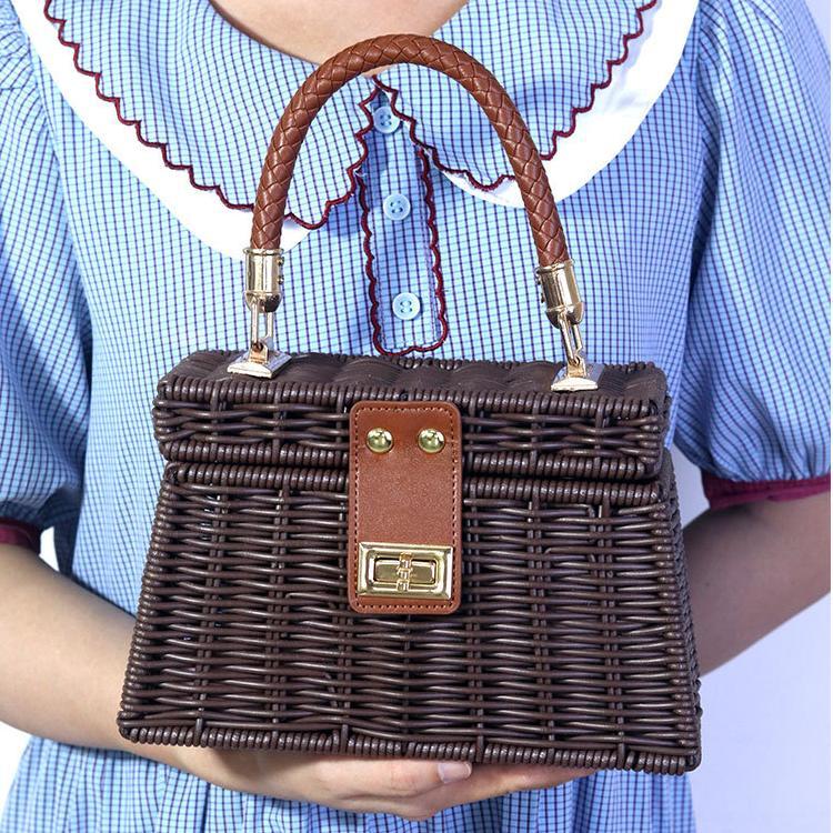 [dpbtsut] กระเป๋าผ้าทอสําหรับผู้หญิงกระเป๋าถือ Boho Bag Lady Trend ราคา ถูกที่สุด ดีลบีเคเค แกลเลอรีภาพที่ 6