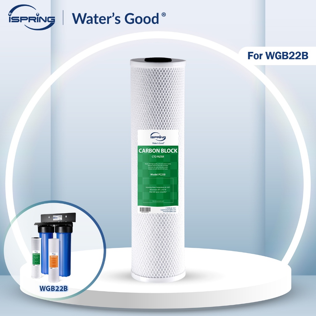 Ispring FC25B ตลับกรอง Whole House Water Filter Replacement Cartridge CTO Carbon Block Water Filter Replacement Cartridge
