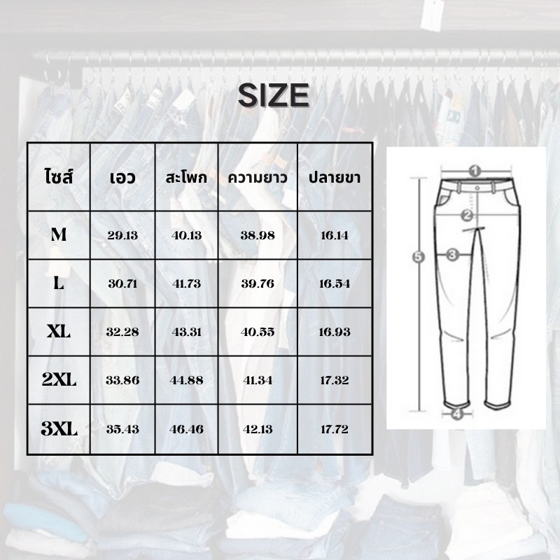 Gensiboy-กางเกงยีนส์ผู้ชาย baggy jeans ขากระบอก ย้อนยุค สไตล์อเมริกัน ไซส์ M-3XL - รูปที่ 7