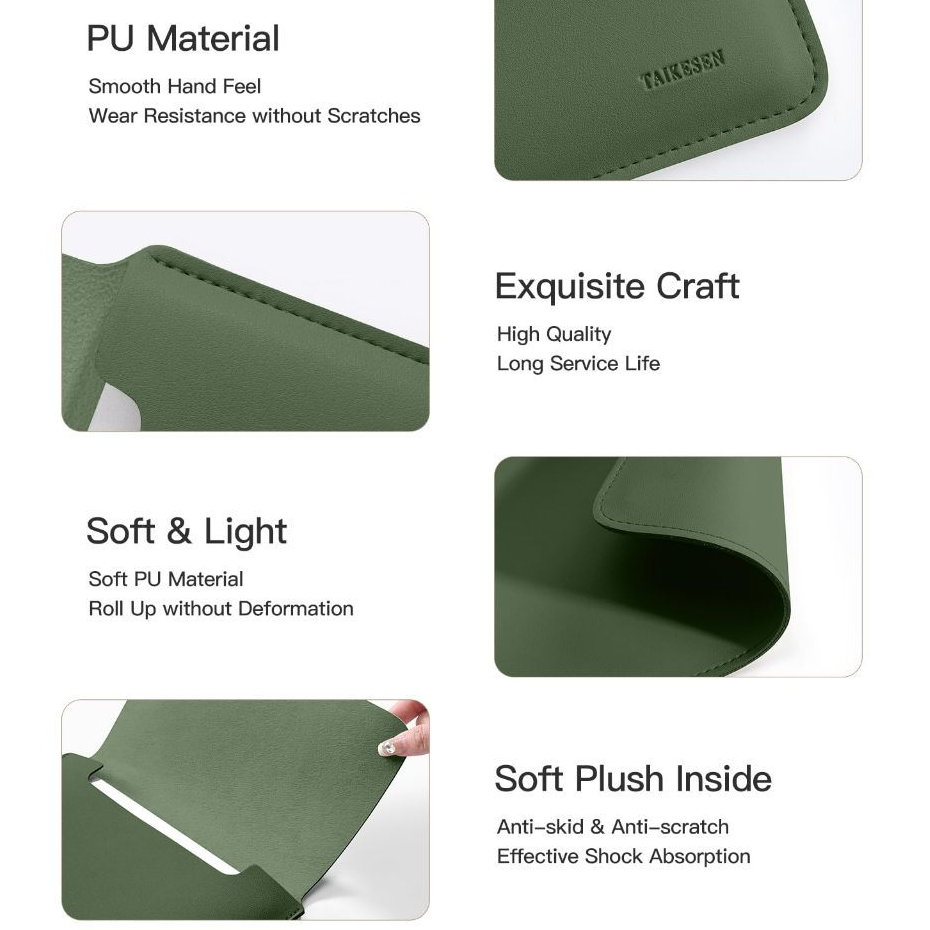กระเป๋าคอมพิวเตอร์ โน๊ตบุ๊ค Laptop Bag Notebook หนัง PU อเนกประสงค์ ด้วยแผ่นรองเมาส์ สําหรับ 13 14 15 นิ้ว