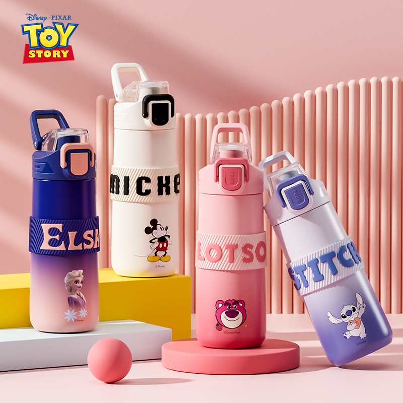 Disney ฉนวนกันความร้อน 316 อาหารสแตนเลสความจุขนาดใหญ่ถ้วยน้ำนักเรียน470ml