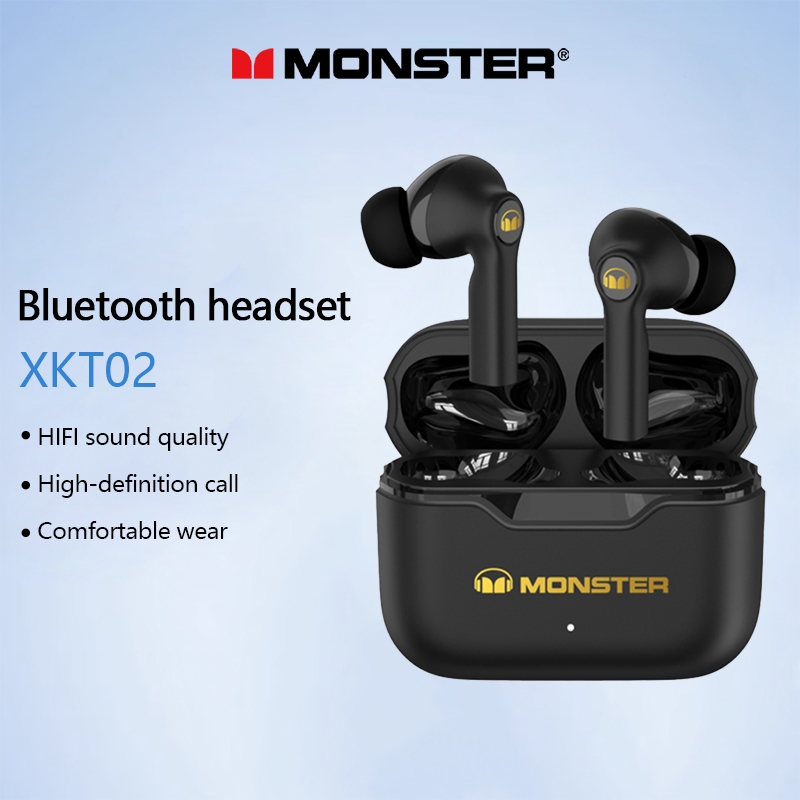 (สินค้าขายดีที่สุด) Monster XKT02 BT 5.3 หูฟัง หูฟังบลูทูธ หูฟังไร้สาย หูฟัง monster HIFI