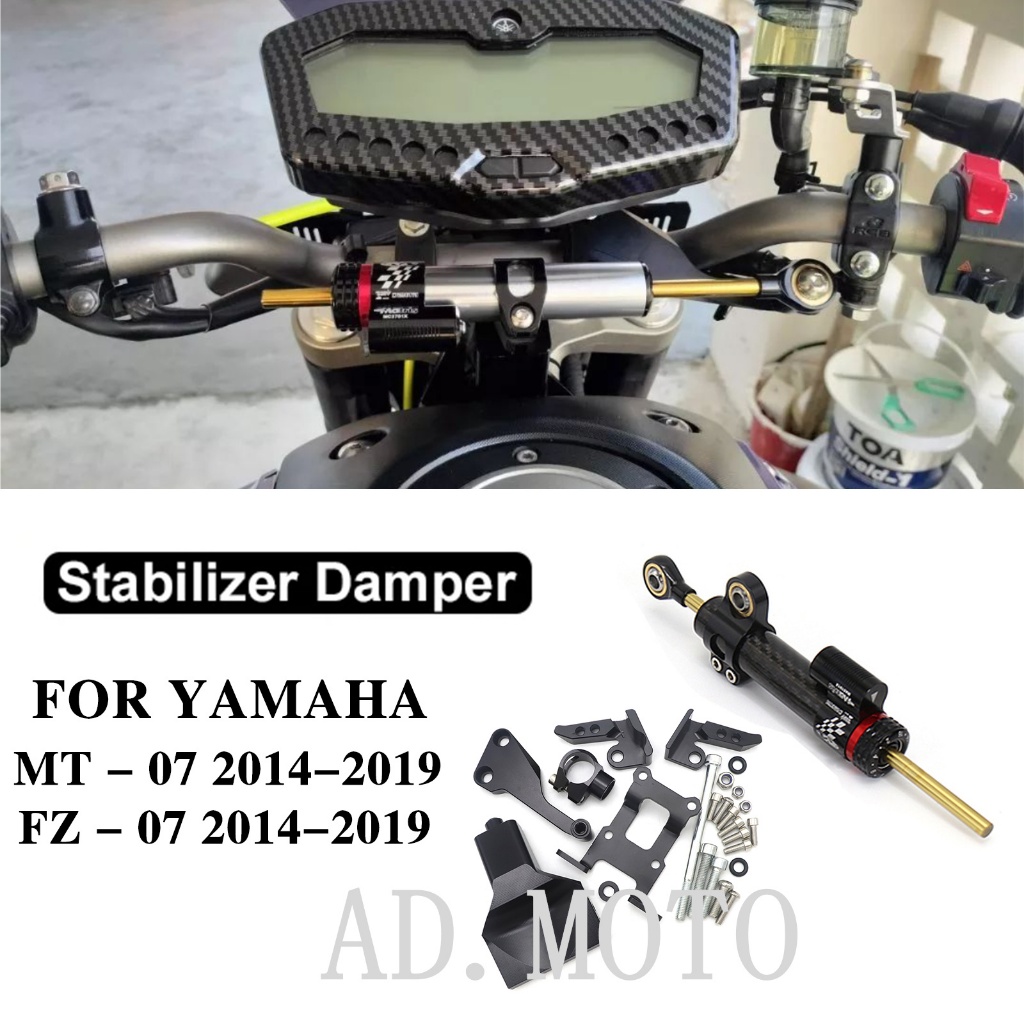 Mt-07 MT07 FZ-07 CNC พวงมาลัย Damper ชุดยึดสําหรับ Yamaha 2013 - 2019 2014 2015 2016 2017 2018