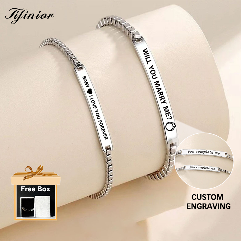 TIFINIOR สร้อยข้อมือโซ่กล่องคู่เหล็กไทเทเนียมป้องกันการซีดจางไม่แพ้สร้อยข้อมือพลังงานพรหม ARTEMIS artphro