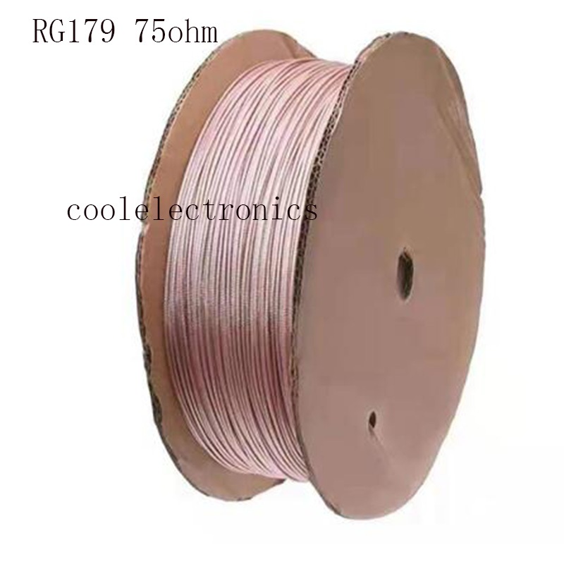 1 PC 20/30/50/100 M RG-179 RG179 75ohm RF Coaxial Coax Cable RG-179 Low Loss Pigtail Jumper Connecto
