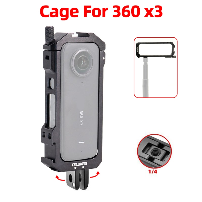 กรอบขยาย อลูมิเนียม อเนกประสงค์ อุปกรณ์เสริม One X3 สําหรับ ( insta360 x3 metal frame )