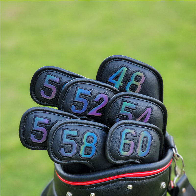 Golf Wedge CoverGolf Club Cover สําหรับ Golf Wedge Golf Pitching Wedge Golf Sand Wedge All องศา 48°50°52°54°56°58°60°  ปิดแม่เหล็กหนัง ปู่ กันน้ํา