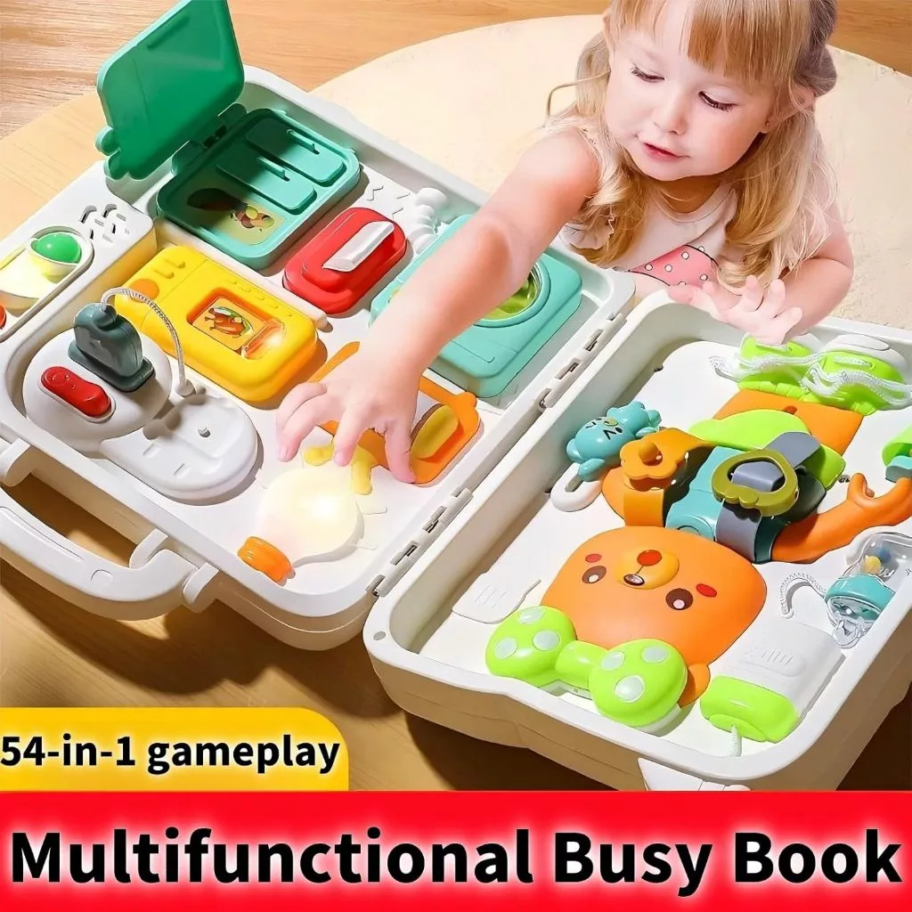 ของเล่นมอนเตสซอรี่ Busy Board ของเล่นเสริมพัฒนาการเด็ก 1-3 ปี thumbnail 4