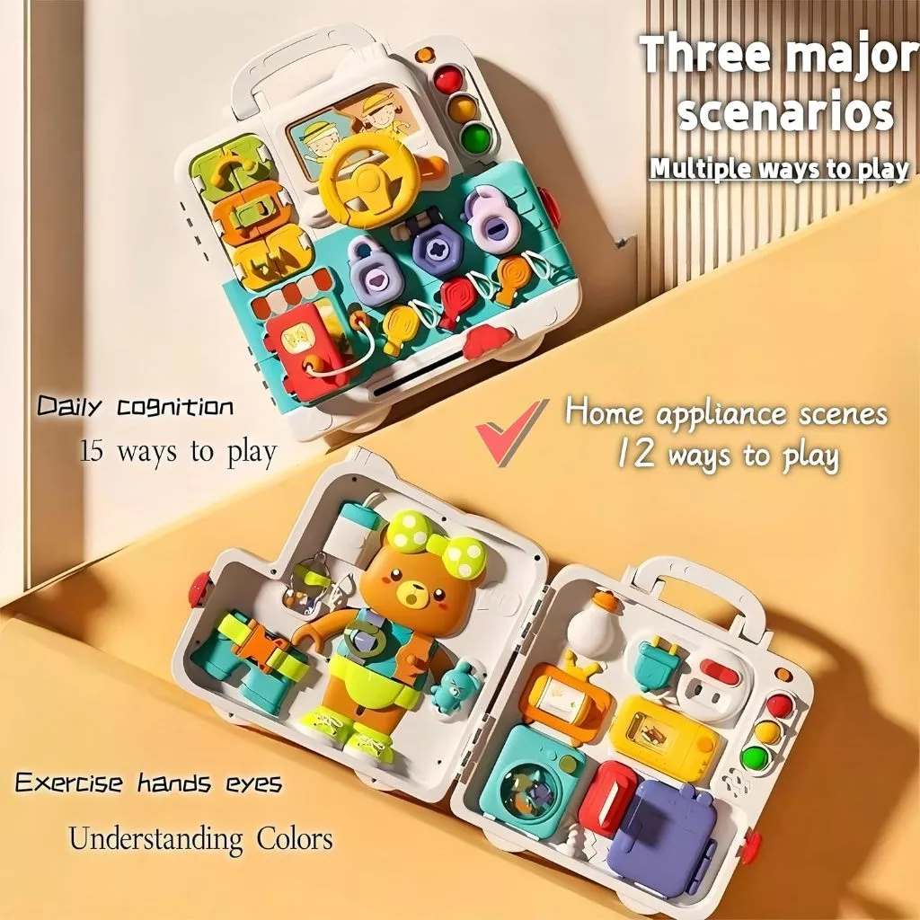 ของเล่นมอนเตสซอรี่ Busy Board ของเล่นเสริมพัฒนาการเด็ก 1-3 ปี thumbnail 6
