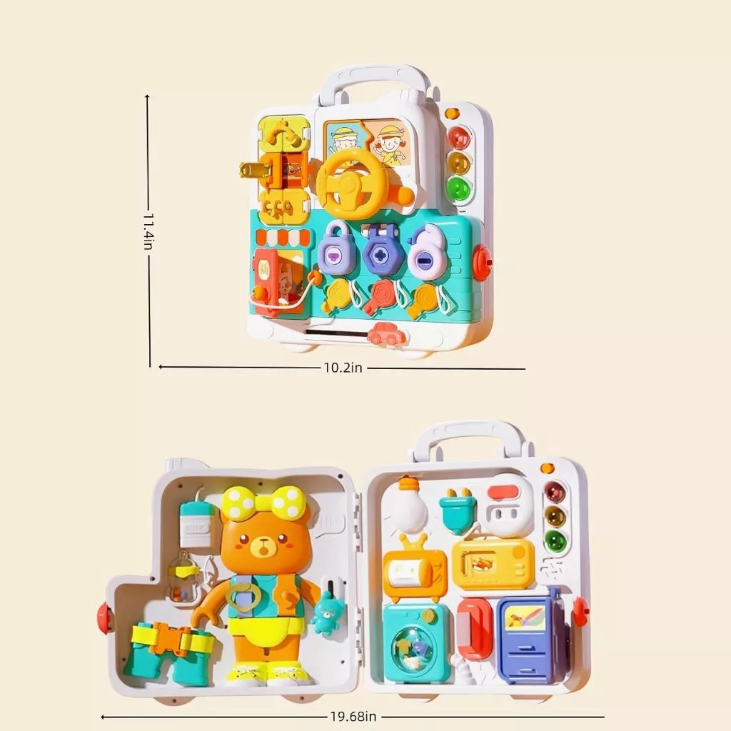 ของเล่นมอนเตสซอรี่ Busy Board ของเล่นเสริมพัฒนาการเด็ก 1-3 ปี thumbnail 7