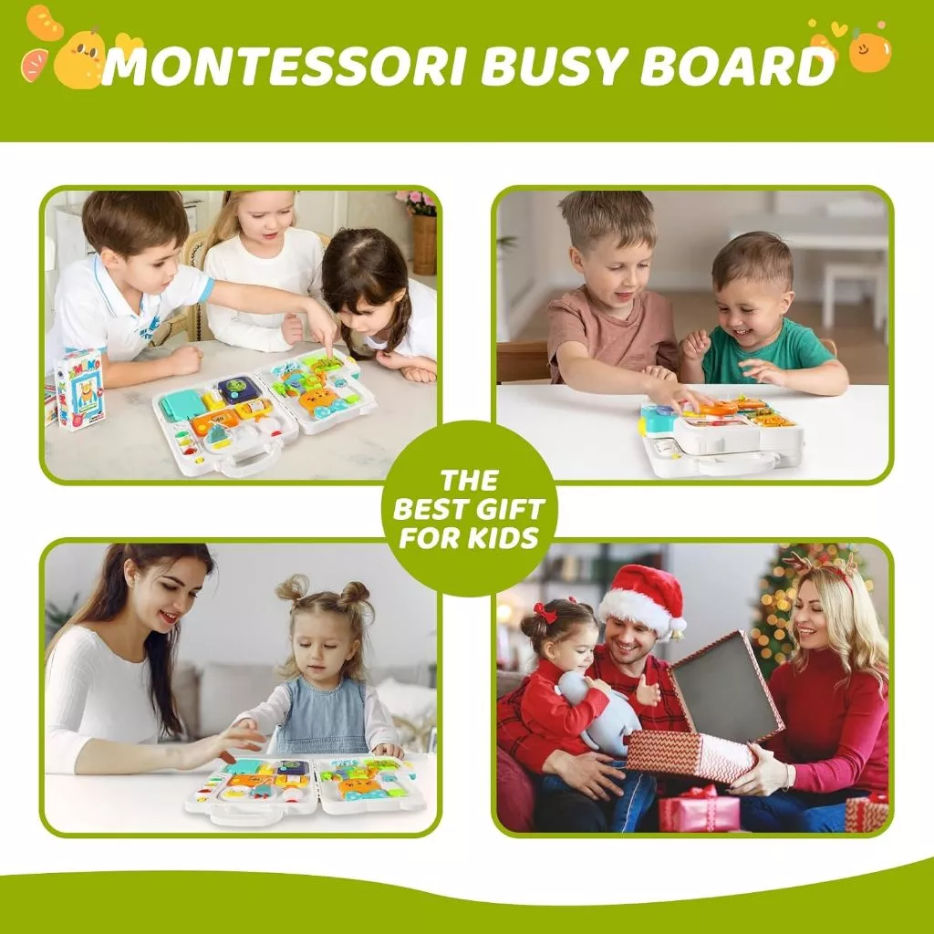 ของเล่นมอนเตสซอรี่ Busy Board ของเล่นเสริมพัฒนาการเด็ก 1-3 ปี thumbnail 10