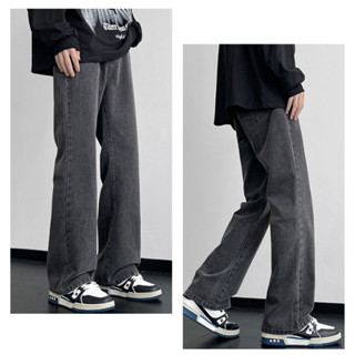 กางเกงกระเป๋าผู้ชาย ยีนส์ตัดยีนส์แฟชั่นเกาหลี สีฟ้า