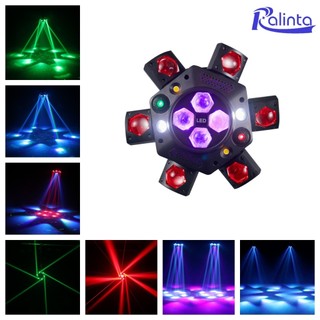 RALINTA 6 head led bee disco lights, dj party lights with multiple function, options for bee eye, gobo or kaleidoscope effect